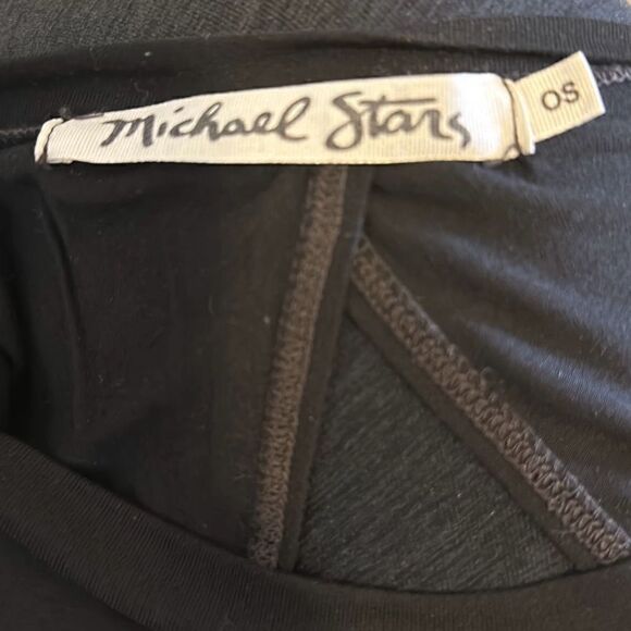 Michael Stars Open Back Tank Top Black One Size Fits All - Picture 5 of 6